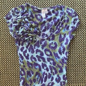 Sweet Pea • Purple Leopard Shirt